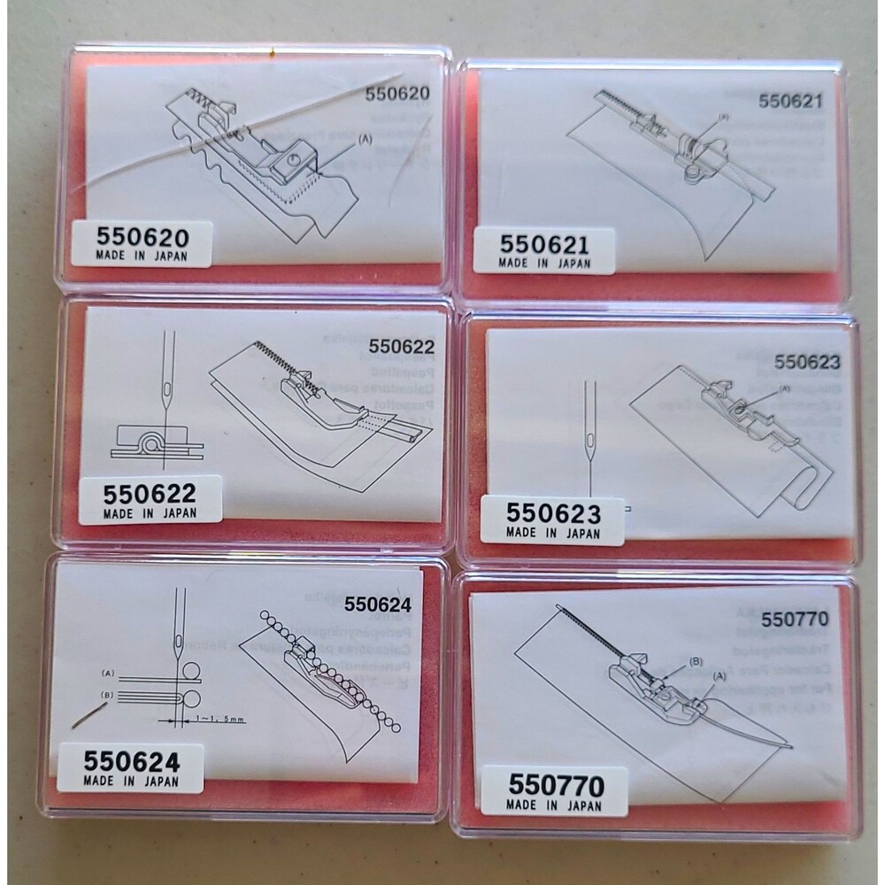 Sewing Machine Presser Feet Set 6pc t 550620 550621 550622 550623 550624 550770